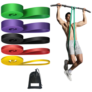 BELLE 턱걸이 풀업밴드 1+2+3+4+5 단계 세트, 1개, Yellow+Red+Black+Purple+Green