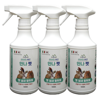 강아지오줌냄새제거 반려견 애견 반려동물 애완견 소변 배변 탈취제 탈취제/소독제, 3개, 500ml