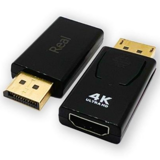 레알 Displayport1.2 to HDMI 4K 젠더 듀얼모니터 DP to HDMI 변환 RL004, 1개, 50mm
