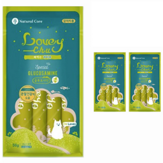 네츄럴코어 강아지 짜먹는 러비츄 글루코사민 4p, 닭고기, 56g, 3개