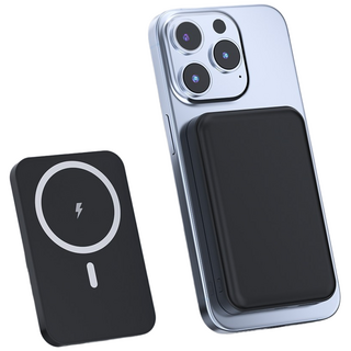 WOWWAY 맥세이프 호환 보조배터리10000mAh 대용량 초고속충전 PD+QC 3.0 기내용 C타입 무선 보조밧데리, 1개, 블랙