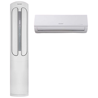 캐리어 투인원에어컨 2IN1 스탠드 16평 18평 23평 DASC-0161XAWMD 실외기포함 거실, 일반배관형, 캐리어투인원에어컨 16평+6평