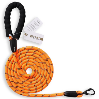 독스랩 1.5m 2m 3m 5m 스트롱 로프 소형견 중형견 대형견 줄 강아지 리드줄 산책줄, 오렌지, 1개