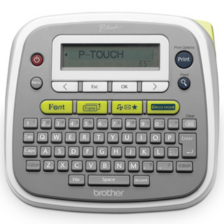 브라더 라벨프린터 PT-D200, 1개, PT-D200,사은품 12mm (녹색용지 검정글자)