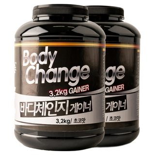 바디체인지 게이너 살찌는 헬스 단백질 보충제 쉐이크통 무료 탄수화물 프로틴 벌크업 칼로리 멸치 살찌우는, 3.2kg, 2개