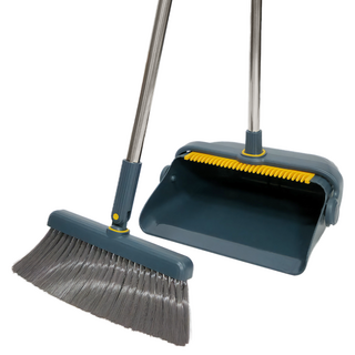 라프 슬림폴 각도조절 빗자루 쓰레받기 세트, 네이비 슬림폴, 1개