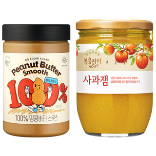 복음자리 땅콩버터 스무스 280g +사과잼 620g, 2개