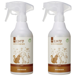 EM펫 친환경 탈취제2개 (500ml) 반려동물 악취제거 배변판청소 강아지냄새제거 고양이탈취제, 2개, 500ml