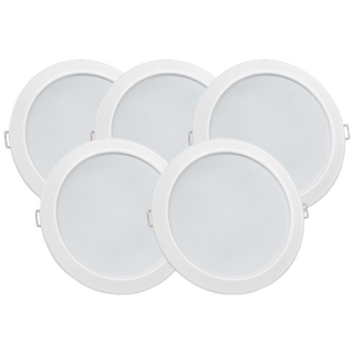 오스람 레드밴스 LED 다운라이트 6인치 12.5W 확산형 플리커프리 매입등 5개 세트, 주백색(아이보리빛)