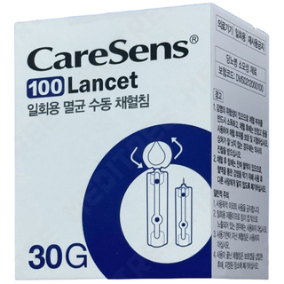 케어센스 란셋 100란셋 일회용 멸균 수동 채혈침, 1개