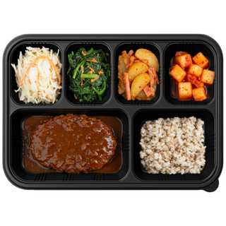 감동팩 일회용 6칸 도시락용기, 100개, 1세트