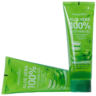 미라클레어 알로에베라 순도100% 무알콜 수딩젤 수분가득, 2개, 260ml