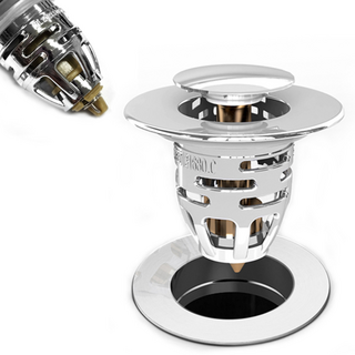 간편 설치 세면대 원터치 팝업 마개 트랩 일반형 자동 캡 팜업, 1개