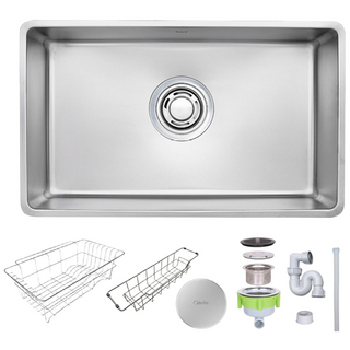 백조 씽크 깜뽀르테 800 세트 엠보코팅 사각싱크볼 씽크볼 주방싱크볼 교체, 1세트