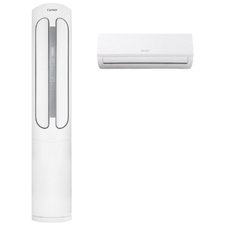 캐리어 스탠드 에어컨 인버터 실외기포함 기본설치비별도, 캐리어 멀티형 스탠드 에어컨 18평형+6평형, 일반배관형