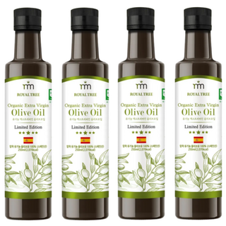 로얄트리 스페인 최상급 PICUAL품종 유기농 엑스트라버진 올리브오일 냉압착, 4개, 250ml