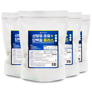 백세식품 산양유 초유 단백질 플러스 대용량 800g 팩 HACCP, 4개