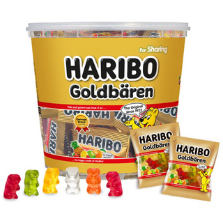 HARIBO 小熊QQ水果軟糖 經典金熊款, 1000g, 1桶