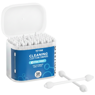 수린 프리미엄 반려동물 방울형 안전 면봉 소형 대형, 2세트, 56개입