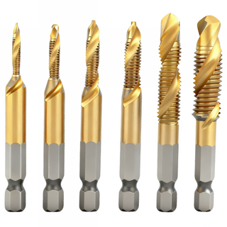 스테인리스 나사산 드릴 범용형 임팩트 드릴 M3 + M4 + M5 + M6 + M8 + M10 6 종 세트, 1세트