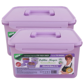 데비마이어 신선보관 냄새 안배는 숨쉬는 833 김치통 라벤더 퍼플, 5.1L, 2개