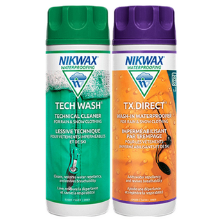 닉왁스 테크워시+워시인 세트 고어텍스 세탁 텐트세탁 아웃도어 의류 세탁세제 발수제, 1세트, 300ml