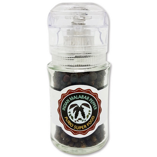 PURIO 印度馬拉巴爾黑胡椒粒研磨罐, 35克, 1個