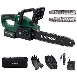 나리온 30cm 무선 체인톱 충전식 전기톱, 1개, 배터리 2개 풀세트