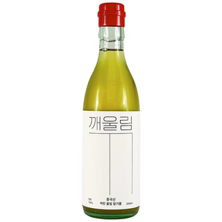 [깨울림] 중국산 100% 냉압착 생참기름 (여린 울림), 2개, 350ml