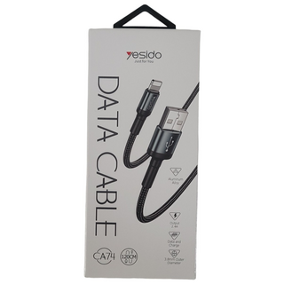 아이뉴 데이터 전송 및 고속 케이블 USB to 8핀, 검은색, 1개, 2m