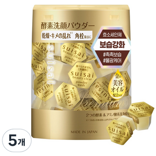 수이사이 뷰티 클리어 골드 파우더 워시 32p, 11.2g, 5개