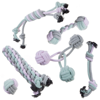 코멧 펫 강아지 로프 장난감 6종 세트, 1개