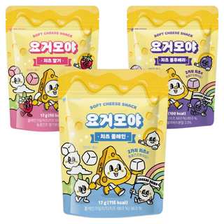 요거모야 유아용 동결건조 큐브 치즈볼 3종, 51g, 1세트, 치즈큐브 3종 세트