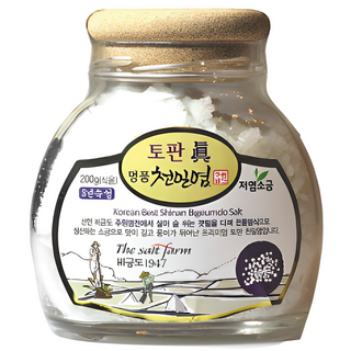 [周原鹽場] 夏日陽光下的豪華曬鹽（加工鹽）, 200g, 1罐, 土盤鹽