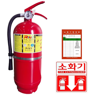 2025 최신 단골소방 한국소방 ABC 분말소화기 3.3KG 에스제이컴퍼니, 1개