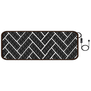카자리코 DC 5V USB 1인용 나노카본 온열매트 전기장판 150cm X 45cm 차량용 낚시 캠핑용 전기방석 차박용 전기요, 사선 블랙