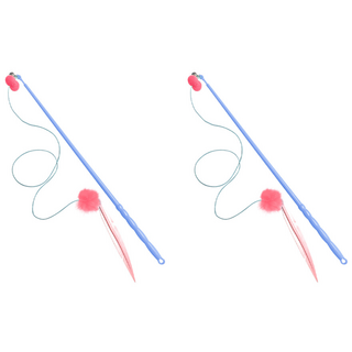 힐링타임 멜롱 실리콘 스틱 고양이 낚싯대 NH-0343, 랜덤발송, 2개