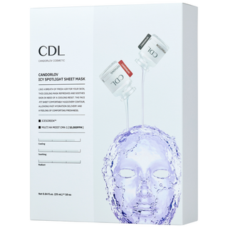 칸도럽 아이시 스팟라이트 시트 마스크 25ml*10ea 멜라닌 기미 잡티 주근깨 색소침착 브라이트닝 화이트닝 리프팅 안면 타이트닝 윤곽 붓기, 1개, 10개입