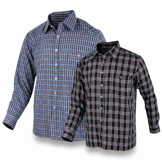 원플러스원 남성 긴팔등산셔츠 작업복 등산복 일상복 체크남방 6종 선택2벌