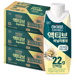 하이뮨 프로틴 밸런스 액티브 22g 바닐라봉봉 ZERO, 54개, 250ml