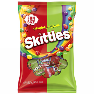 Skittles 彩虹糖 彩虹糖 經典原味+酸味, 1袋, 750g