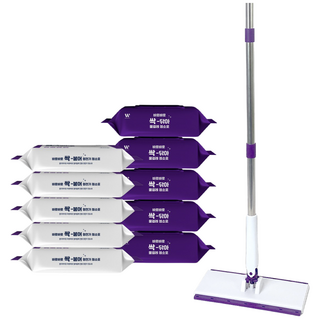 바로바로 자동 딸깍 청소기 싹닦아 물걸레 싹붙어 정전기 청소포 손대지 않는 청소밀대, 1개