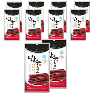 프리미엄 한우 기본육포, 10개, 30g