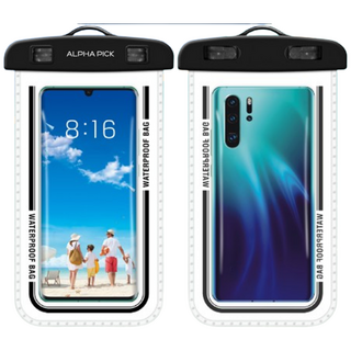 알파픽 1+1 방수팩 핸드폰 방수 휴대폰 터치 케이스 넥스트랩, 2개, 블랙
