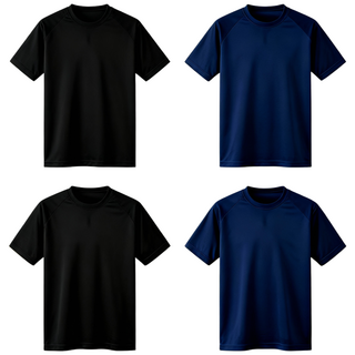 4장 세트 드라이 라운드 쿨티셔츠 남녀공용 기능성 반팔티 냉감 반팔 반팔티