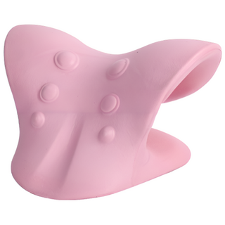 스마일리 거북목 경추 스트레칭 릴렉스 교정기 베개, 1개, 핑크