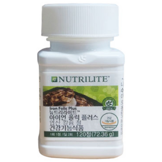 암웨이 엽산 철분 아이언 폴릭 플러스 120정 2개, 72.36g