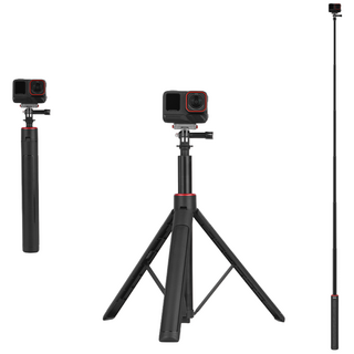 고프로 히어로 13 DJI 오스모 액션 5 프로 포켓3 인스타360 X5 호환 액션캠 삼각대 셀카봉 1.6m/1.4m 6단 조절 가능, 1개, 1.6m tripod