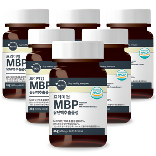 프리미엄 MBP 엠비피 정 고함량 유단백추출물 추천 HACCP 식약처 인증, 60정, 6개