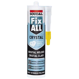 수달 픽스올 실리콘 크리스탈 방수 보수 탄성 항균 냄새없는 강력접착실리콘 완전 투명 290ml, 1개